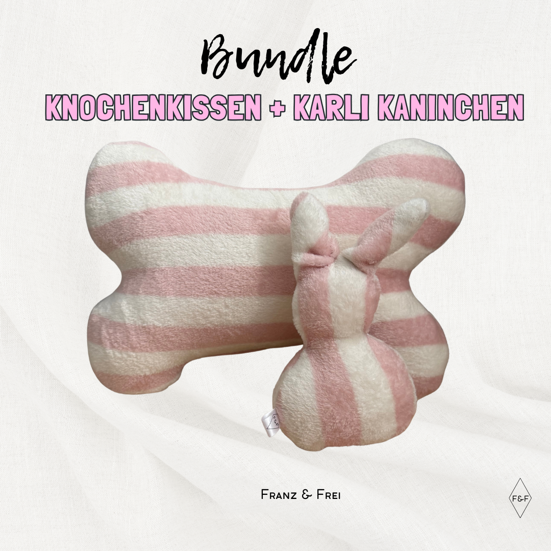 *BUNDLE* I KNOCHENKISSEN + KARLI I WEICH & GESTREIFT I ROSA