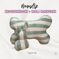 *BUNDLE* I KNOCHENKISSEN + KARLI I WEICH & GESTREIFT I TÜRKIS