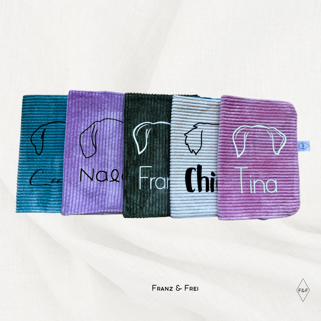 EU-HEIMTIERAUSWEISHÜLLE I GESTALT- & PERSONALISIERBAR I OHREN + NAME