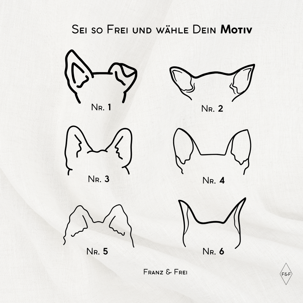 EU-HEIMTIERAUSWEISHÜLLE I GESTALT- & PERSONALISIERBAR I OHREN + NAME