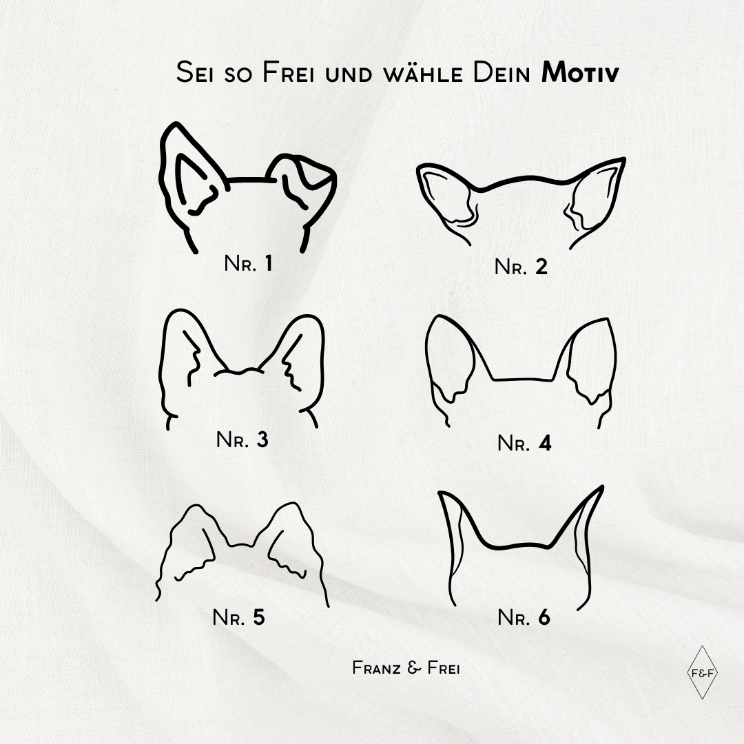 EU-HEIMTIERAUSWEISHÜLLE I GESTALT- & PERSONALISIERBAR I OHREN + NAME