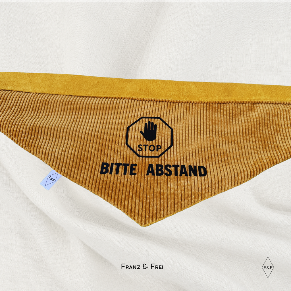 HUNDESHALSTUCH O´BACHT I STOP-ZEICHEN + WUNSCHTEXT + NAME