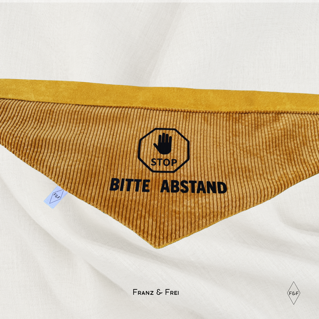 HUNDESHALSTUCH O´BACHT I STOP-ZEICHEN + WUNSCHTEXT + NAME