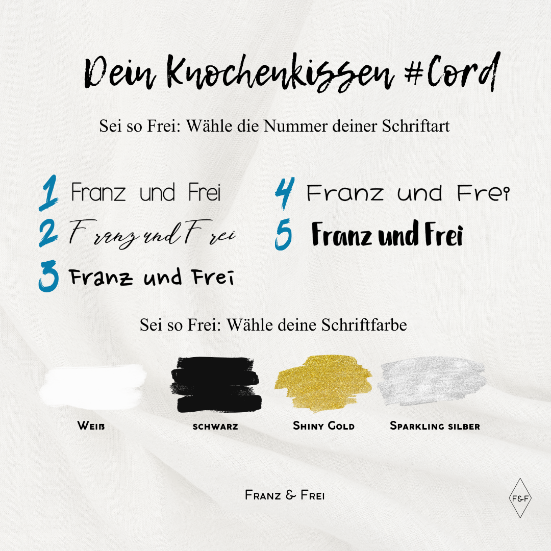 KNOCHENKISSEN I CORD & BAUMWOLLE I GESTALT- & PERSONALISIERBAR