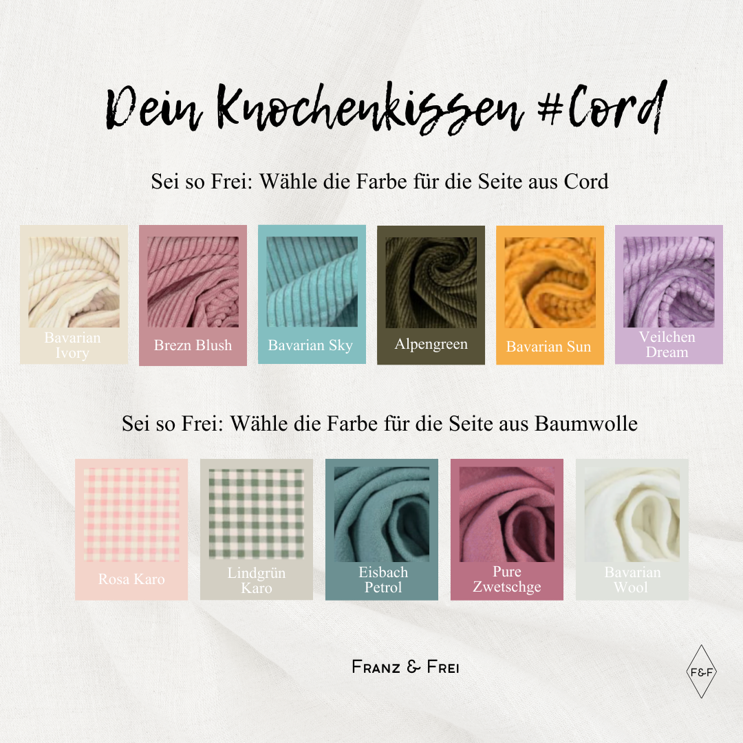 KNOCHENKISSEN I CORD & BAUMWOLLE I GESTALT- & PERSONALISIERBAR