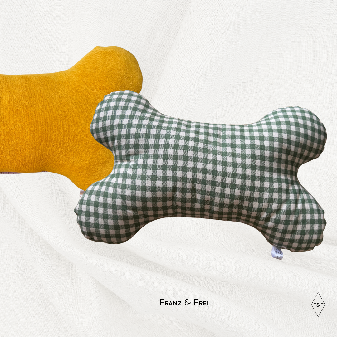 KNOCHENKISSEN I FROTTEE & BAUMWOLLE I GESTALT- & PERSONALISIERBAR