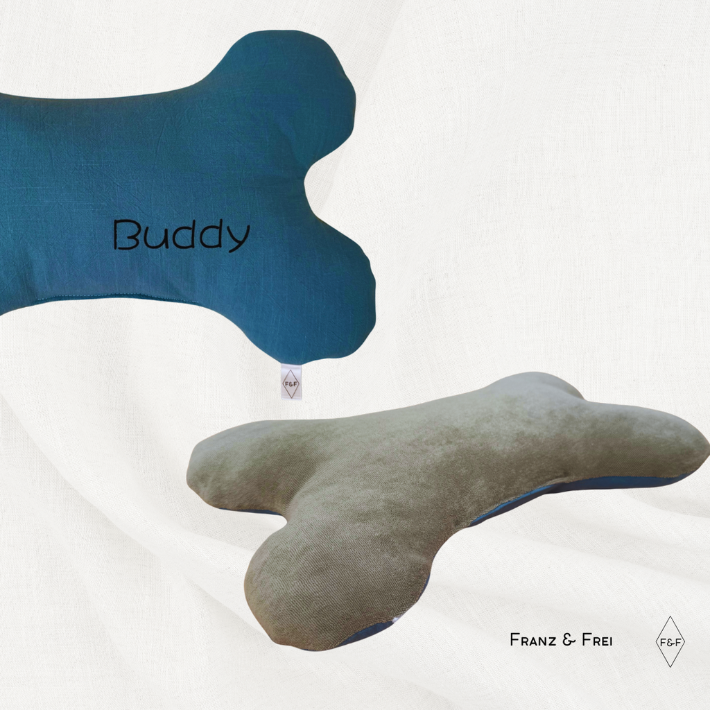 KNOCHENKISSEN I FROTTEE & BAUMWOLLE I GESTALT- & PERSONALISIERBAR