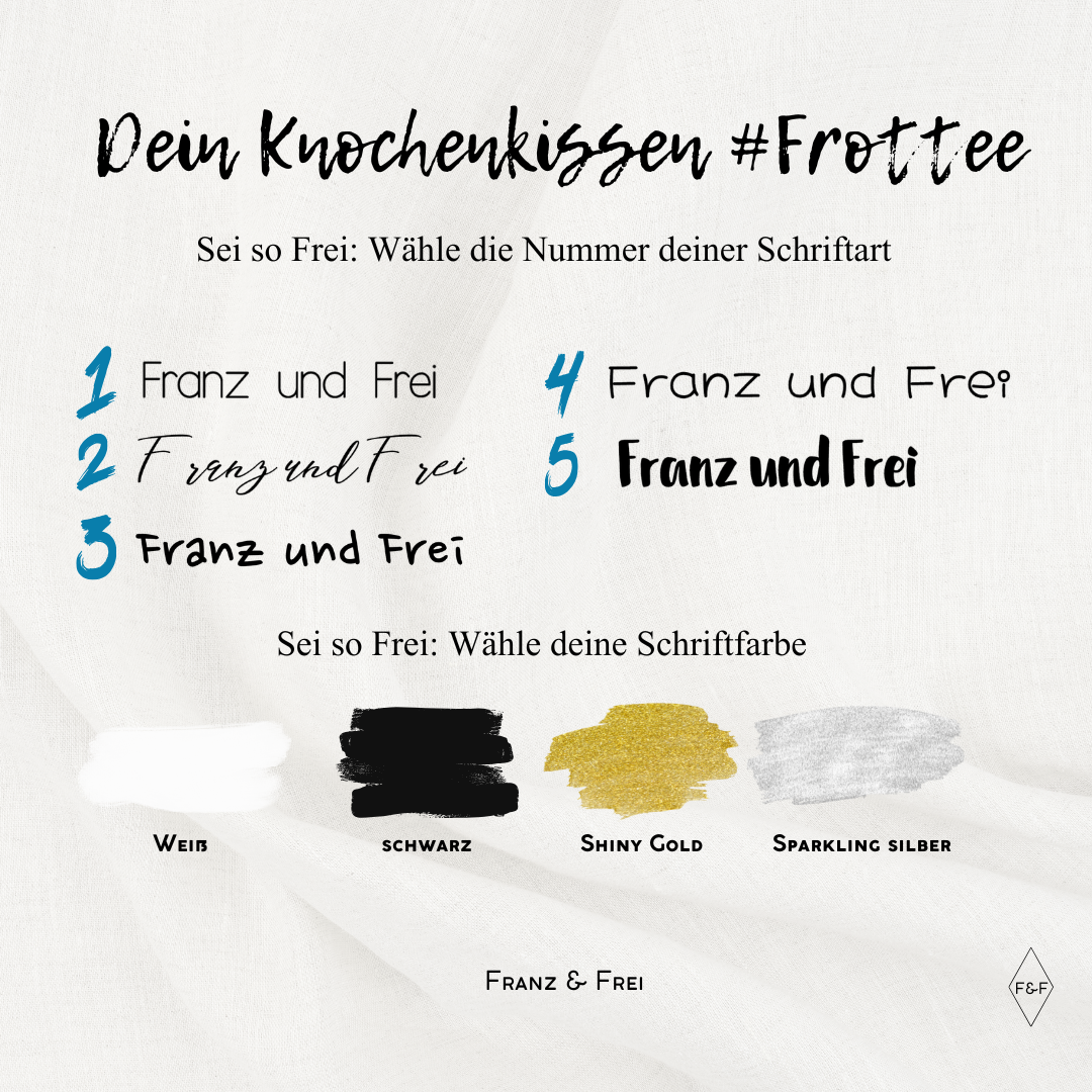 KNOCHENKISSEN I FROTTEE & BAUMWOLLE I GESTALT- & PERSONALISIERBAR