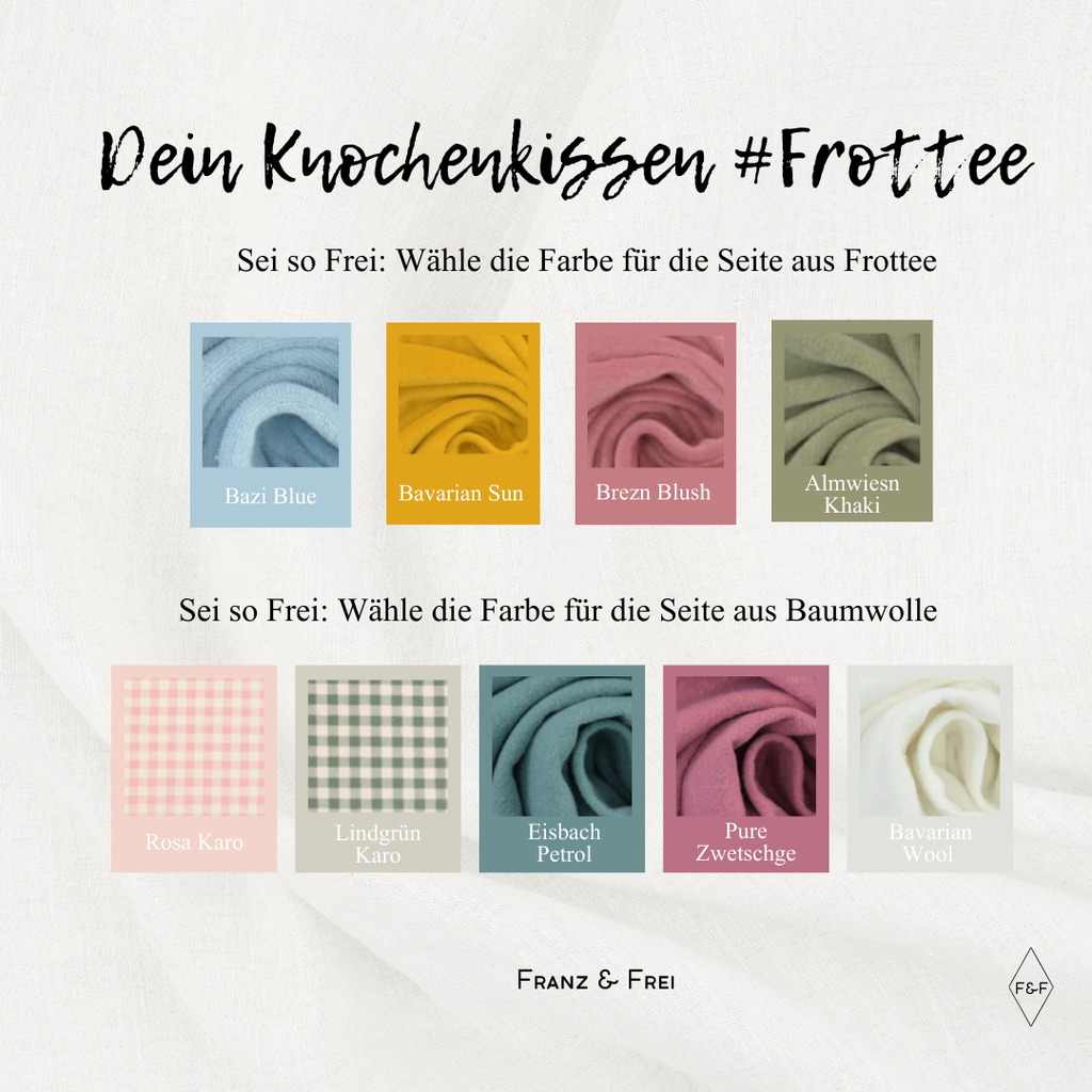 KNOCHENKISSEN I FROTTEE & BAUMWOLLE I GESTALT- & PERSONALISIERBAR