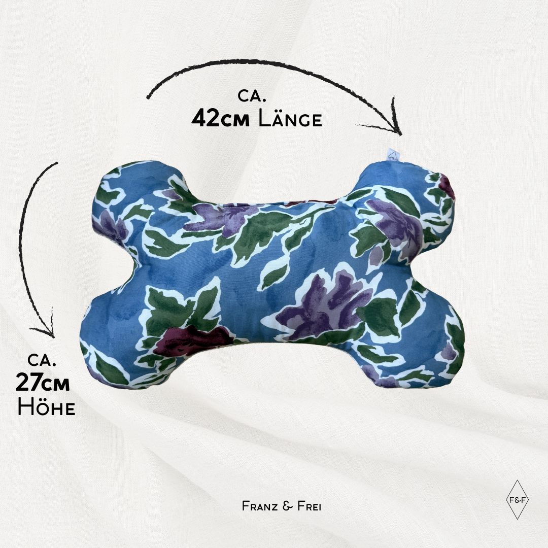 KNOCHENKISSEN I EINZELSTÜCK I BLUMEN & ROSA FROTTEE