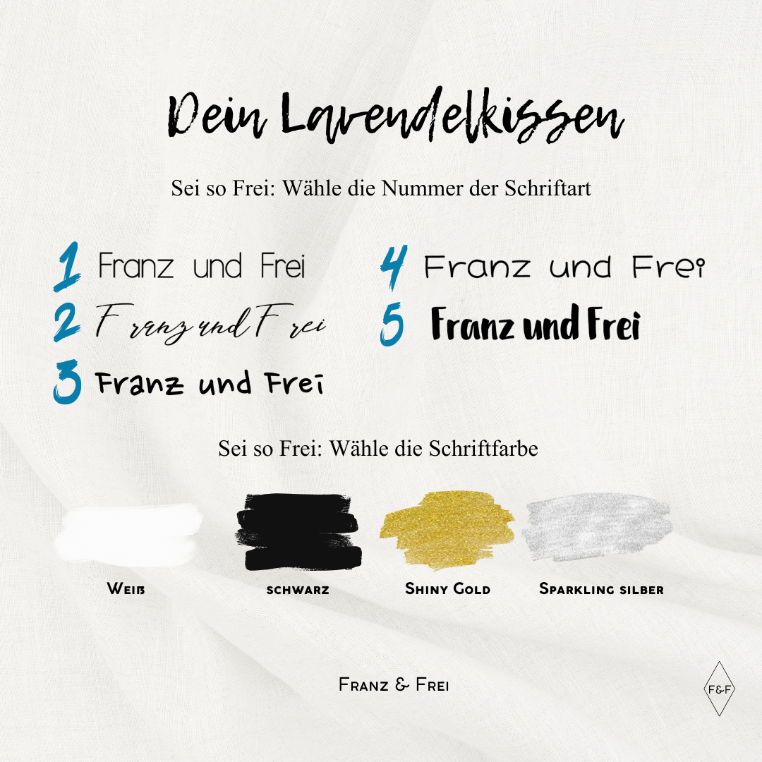 LAVENDELKISSEN GRÜNE ALMWIESN I PERSONALISIERBAR