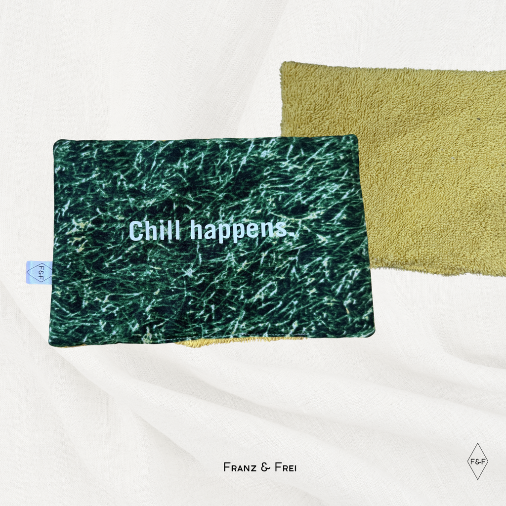 LAVENDELKISSEN I EINZELSTÜCK I CHILL HAPPENS I GRÜN & FROTTEE GELB