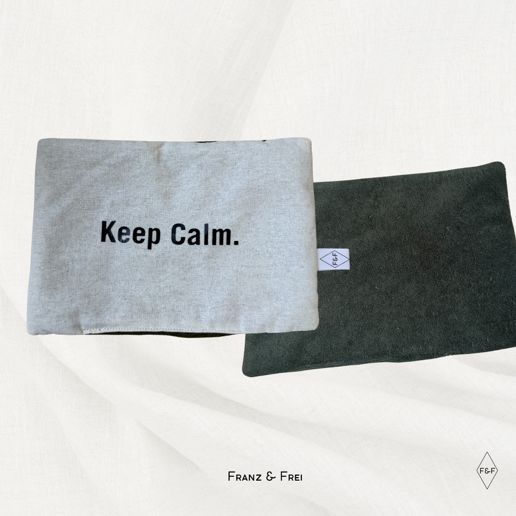 LAVENDELKISSEN I EINZELSTÜCK I KEEP CALM I WEISS & OLIV