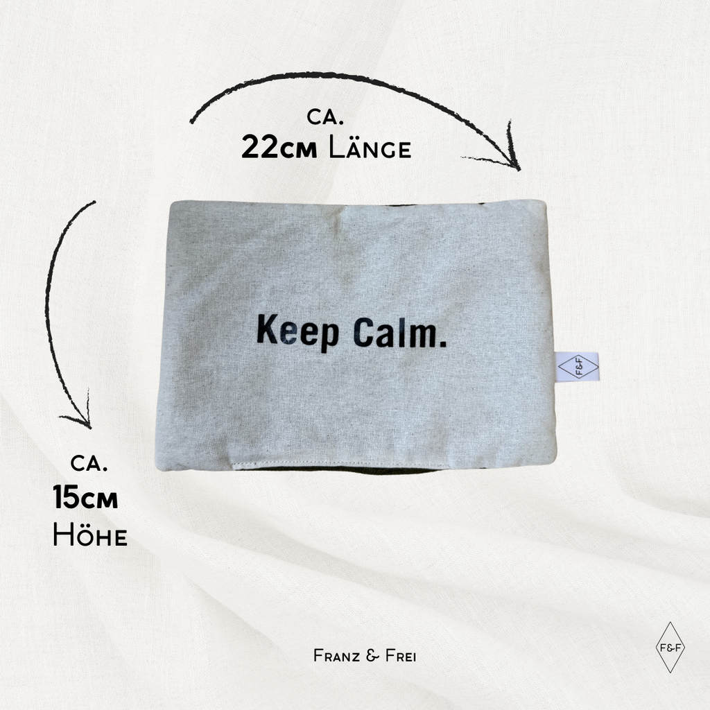 LAVENDELKISSEN I EINZELSTÜCK I KEEP CALM I WEISS & OLIV