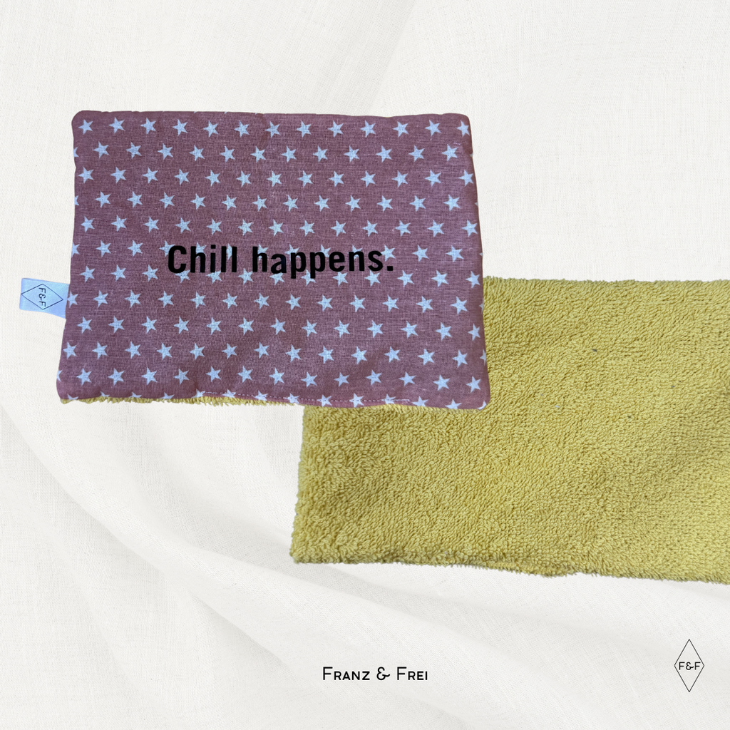 LAVENDELKISSEN I EINZELSTÜCK I CHILL HAPPENS I ALTROSA STERNE & FROTTEE GELB