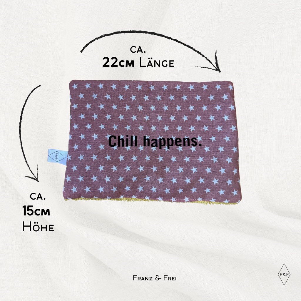 LAVENDELKISSEN I EINZELSTÜCK I CHILL HAPPENS I ALTROSA STERNE & FROTTEE GELB