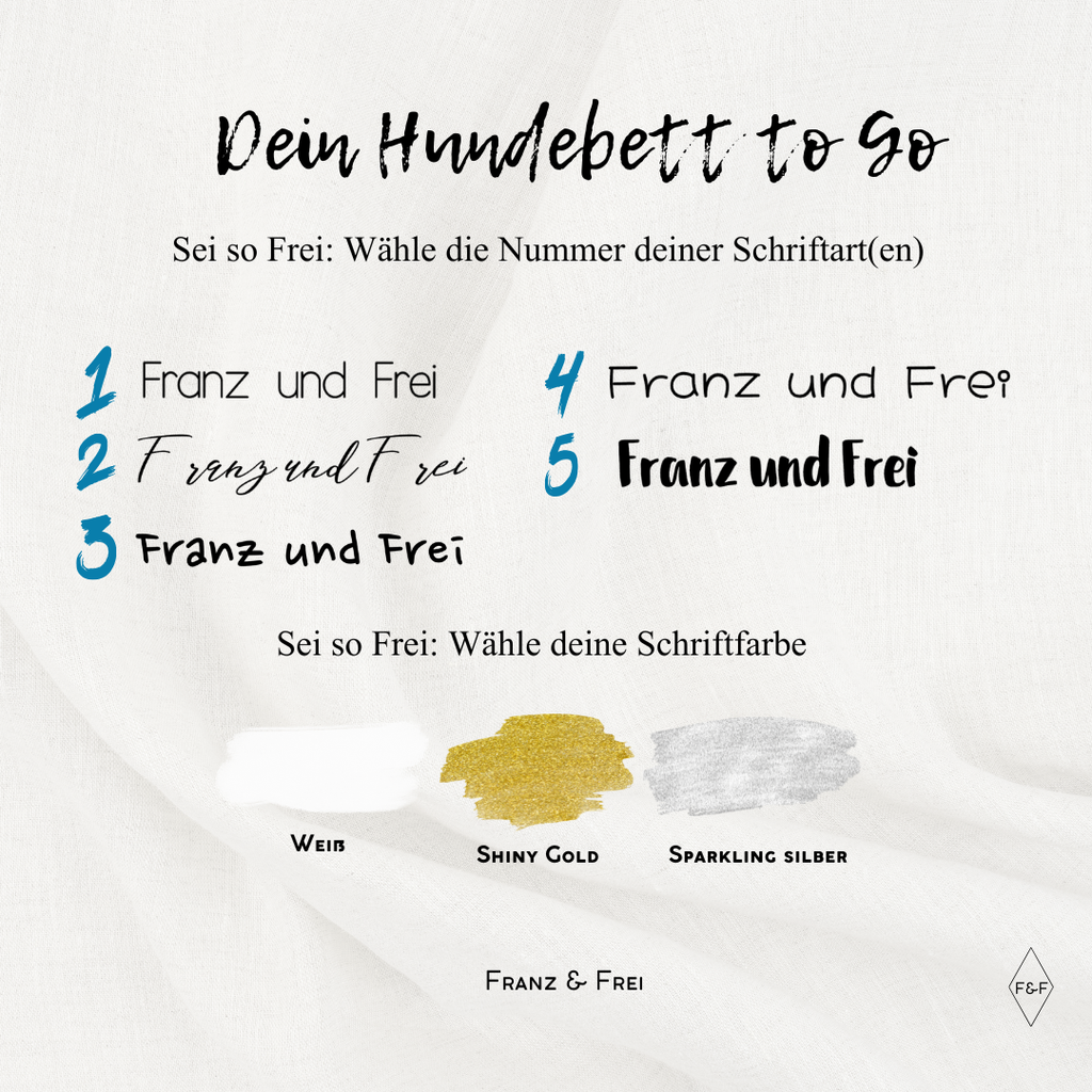 HUNDEBETT TO GO I SCHWARZ & TÜRKIS I PERSONALISIERBAR