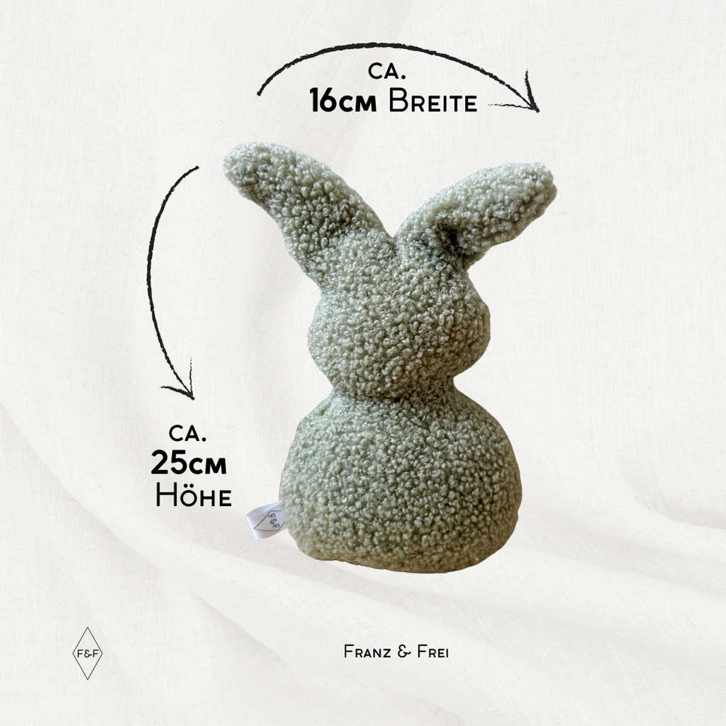 KARLI KANINCHEN I TEDDYSTOFF I "LINDGRÜN"