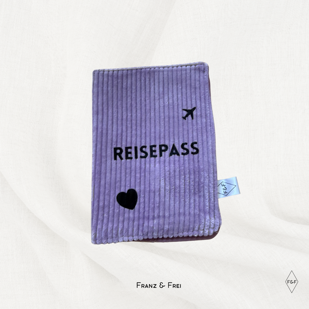 REISEPASSHÜLLE I EINZELSTÜCK I "REISEPASS" I LILA & LILA