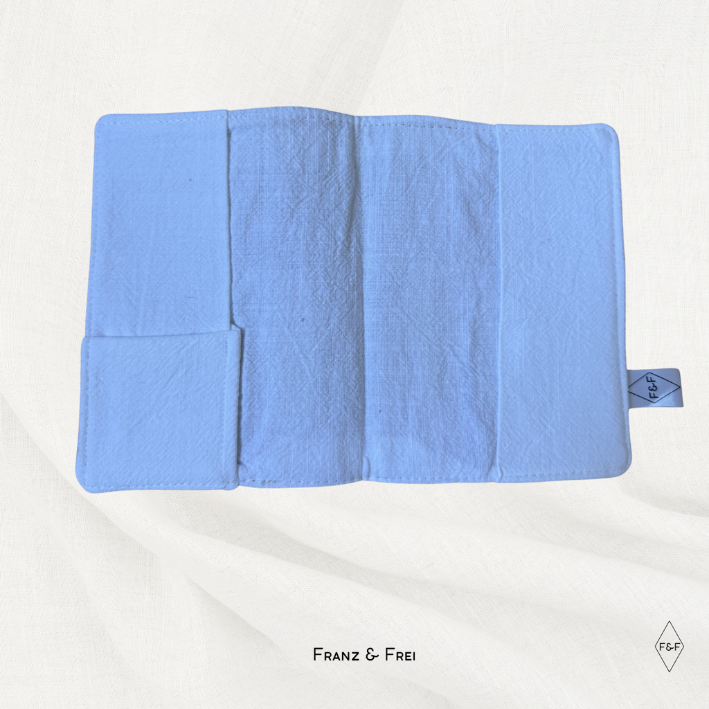 REISEPASSHÜLLE I EINZELSTÜCK I "REISEPASS" I GELB & WEISS