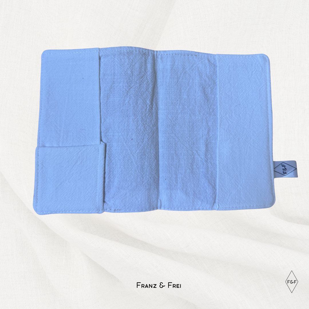 REISEPASSHÜLLE I EINZELSTÜCK I "REISEPASS" I GELB & WEISS