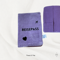 REISEPASSHÜLLE I EINZELSTÜCK I "REISEPASS" I LILA & LILA