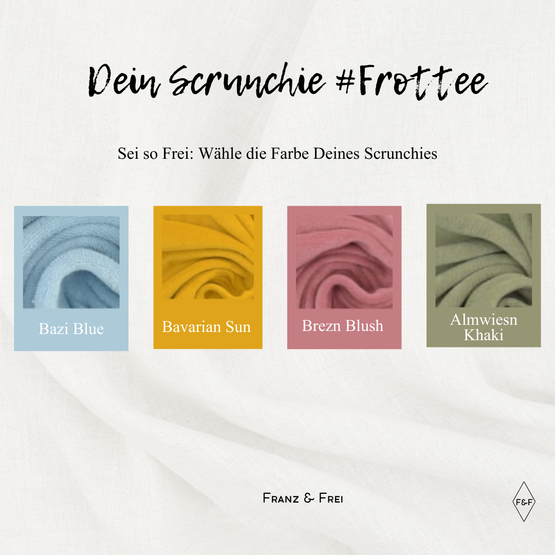 SCRUNCHIE FROTTEE I VERSCHIEDENE FARBEN